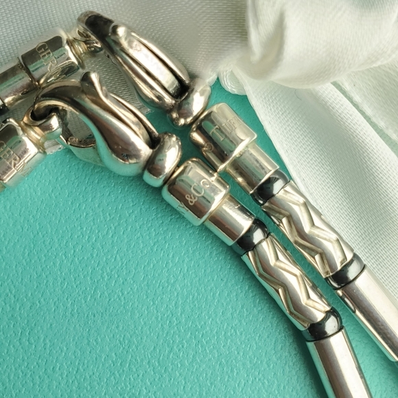 Retired silver and hematite NECKLACE ONLY - Picture 7 of 9